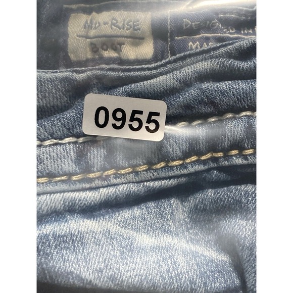 Miss Me Jeans Women's Bootcut Blue Raw Hem Size 27 (Modified‎ Length) - Picture 15 of 15